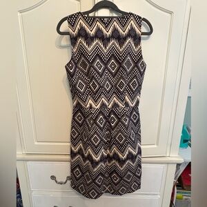 J. Crew Black and White Zigzag Mini Dress